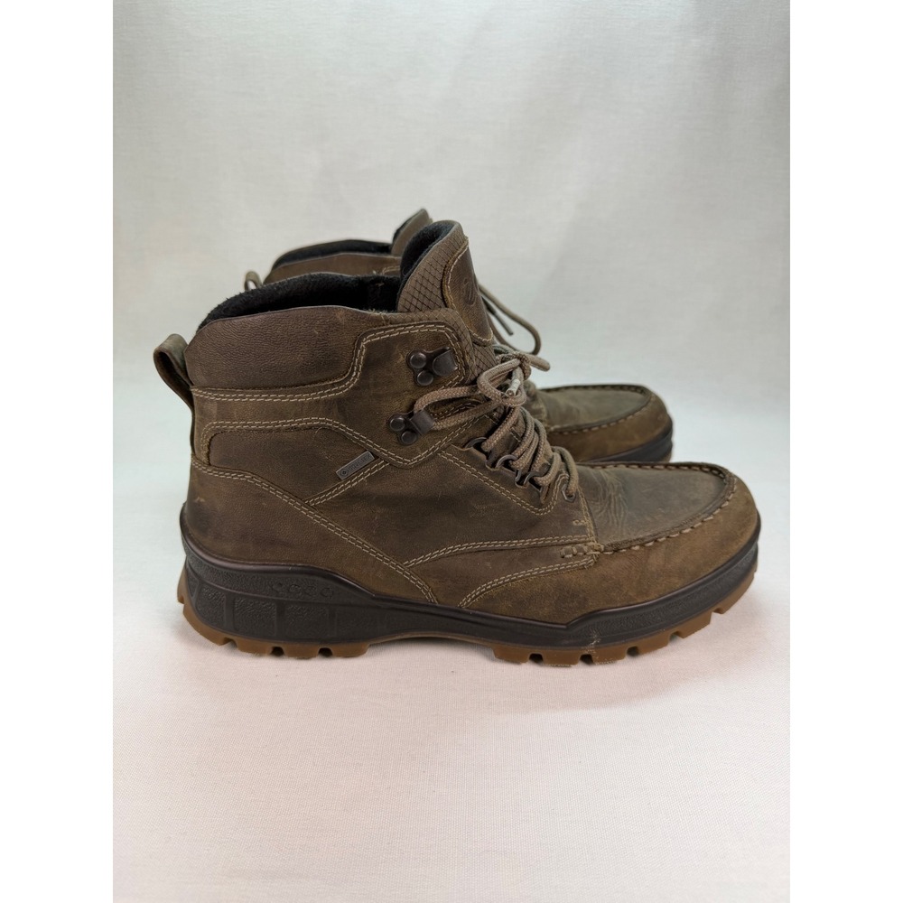 ECCO Track 25 High Gore-Tex Boots Mens 12 Brown Leather Waterproof 831814-01543